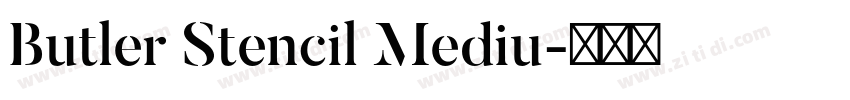 Butler Stencil Mediu字体转换